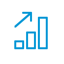 Chart bar up icon