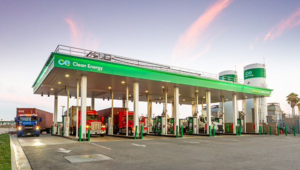 Exterior shot of Clean Energy Fuels station Exterior shot of Clean Energy Fuels station