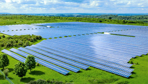 Large-scale offsite solar field