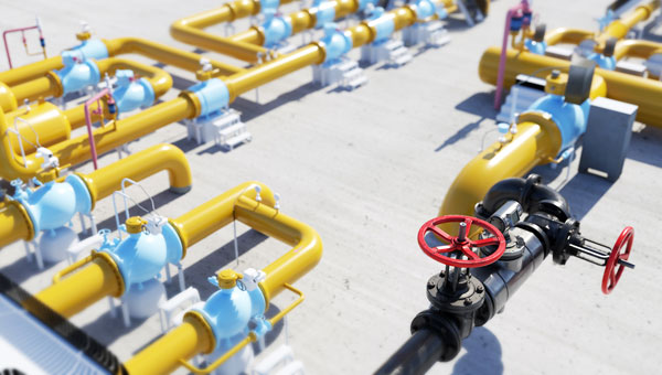Close up of natural gas pipes Close up of natural gas pipes