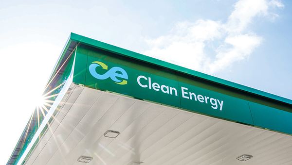 Clean energy fuel sign