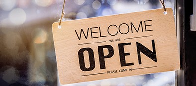 welcome we are open sign